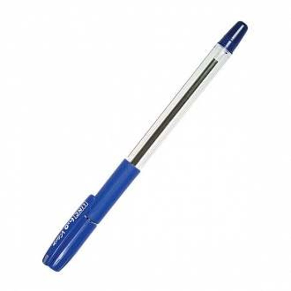 ручка шариковая LINC H2O Синяя прозрачный корпус резиновая вставка для пальцев металлический наконечник масляные чернила