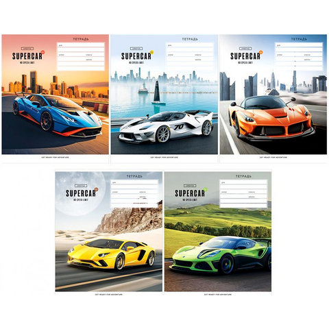 тетрадь 18 листов Авто Supercar в линейку 43272