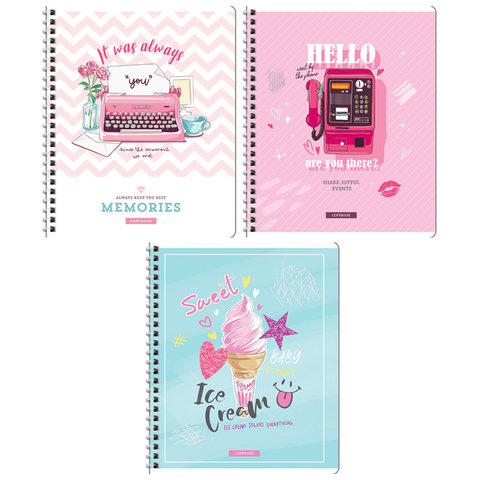 тетрадь 96л Стиль Girls notes клетка гребень 29899