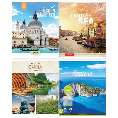 тетрадь 96 листов Микс. Путешествия 23610 275354