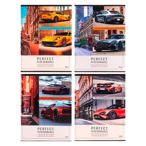 тетрадь 96 листов Превосходные Автомобили в клетку 96-8098