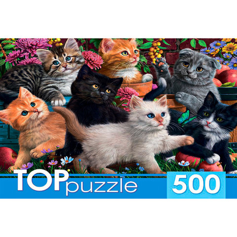 пазл 500 элементов Игривые Котята TOPpuzzle хтп500-6809