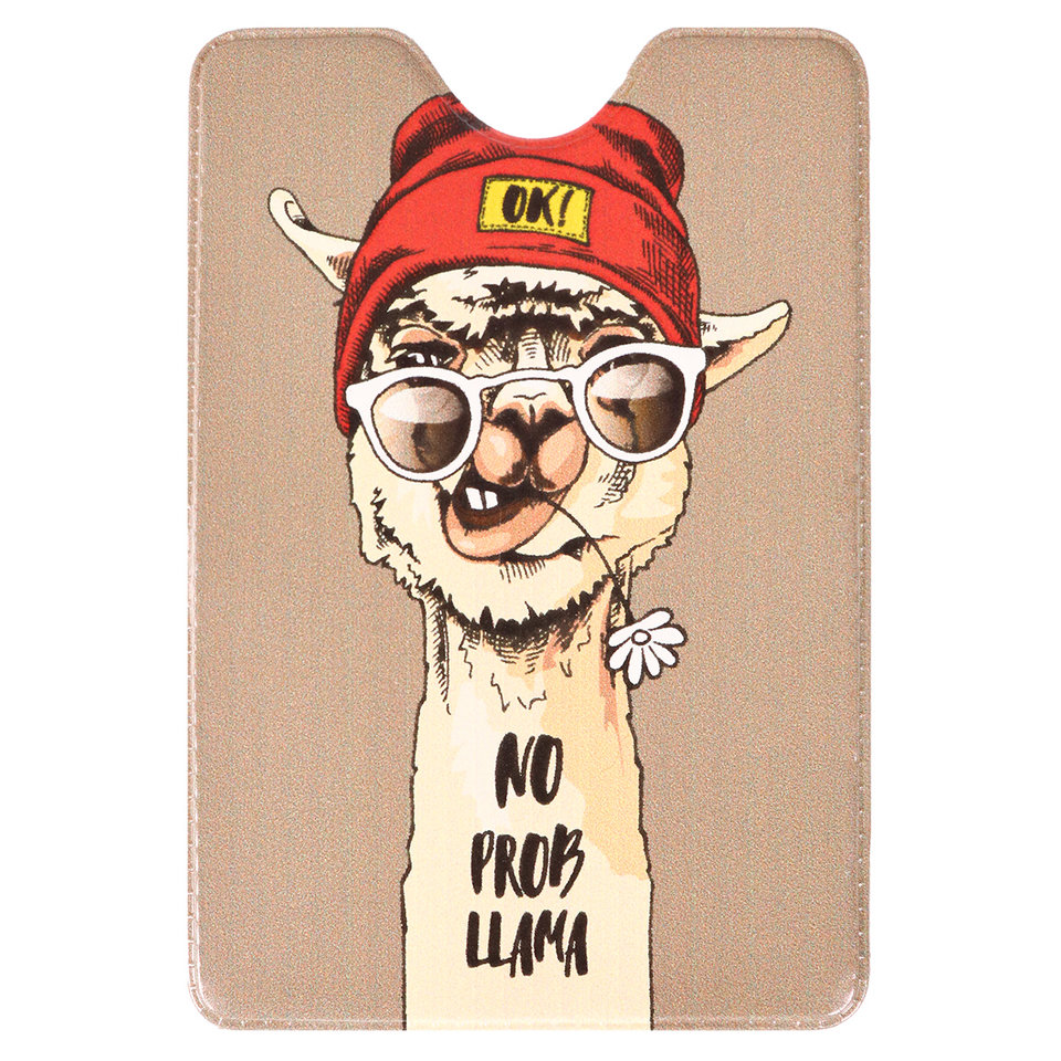 обложка для пропуска No ProbLlama ПВХ оп-4490