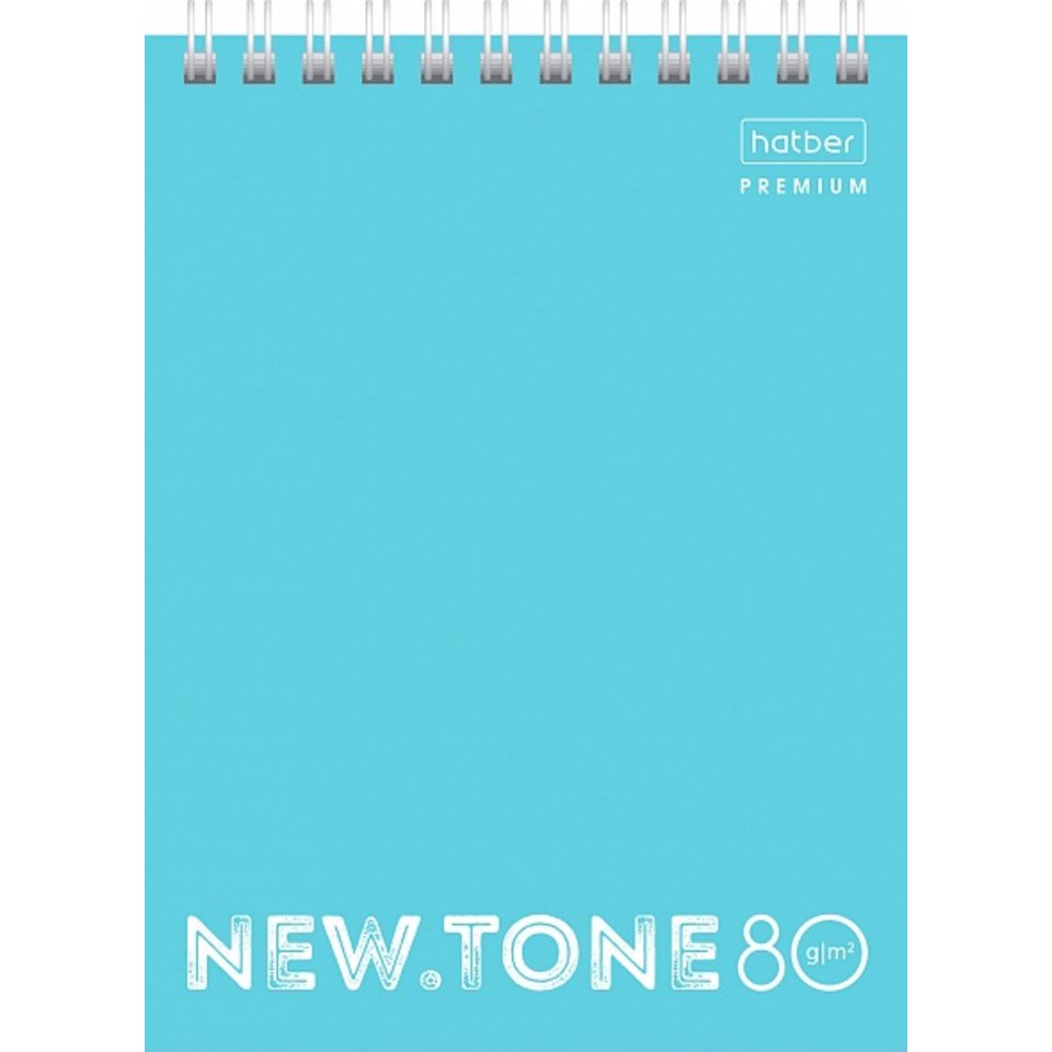 блокнот А6 80л NEWtone Pastel Незабудка пластик гребень 065600