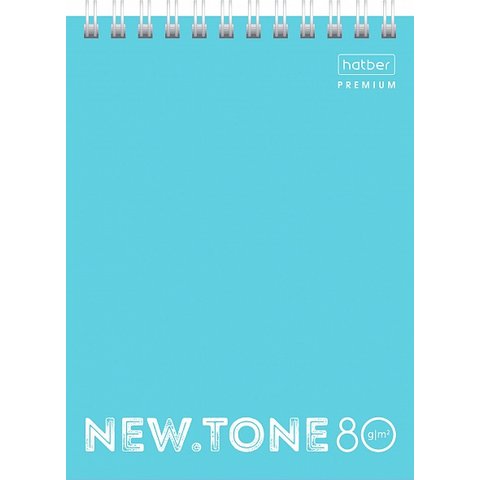 блокнот А6 80л NEWtone Pastel Незабудка пластик гребень 065600