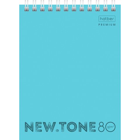 блокнот А6 80л NEWtone pastel Незабудка пластик гребень 065598
