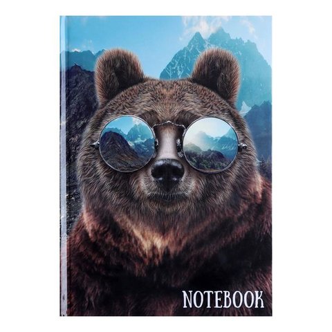 книга для записи А5 64 листа Медведь в Очках 5358237