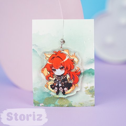 брелок Genshin Impact Дилюк №12 рт-00009884 аниме