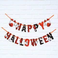 гирлянда Happy Halloween Кошка-Вампир на ленте 7384562