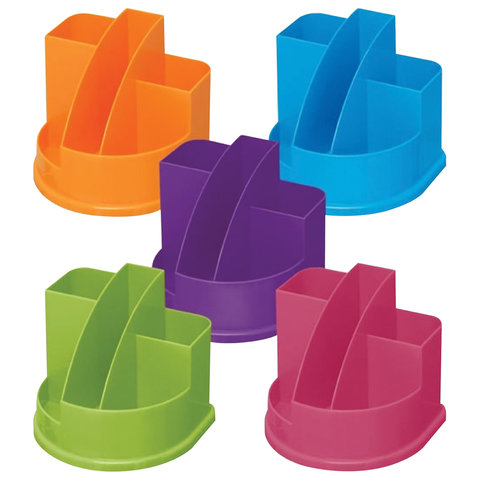 подставка для канцелярских принадлежностей Стамм Авангард пластик 5 отделений ассорти ор55 235817