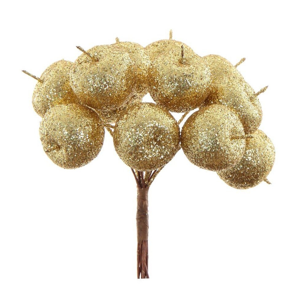 новогоднее украшение Яблоки Золото 11см 762468