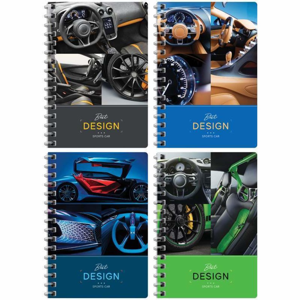 записная книжка А6 80 листов Interior Cars на гребне 26888
