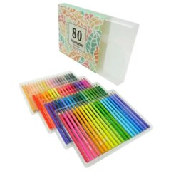 цветные карандаши 80 цветов масляные заточенные пвх упаковка xc-11 322733
