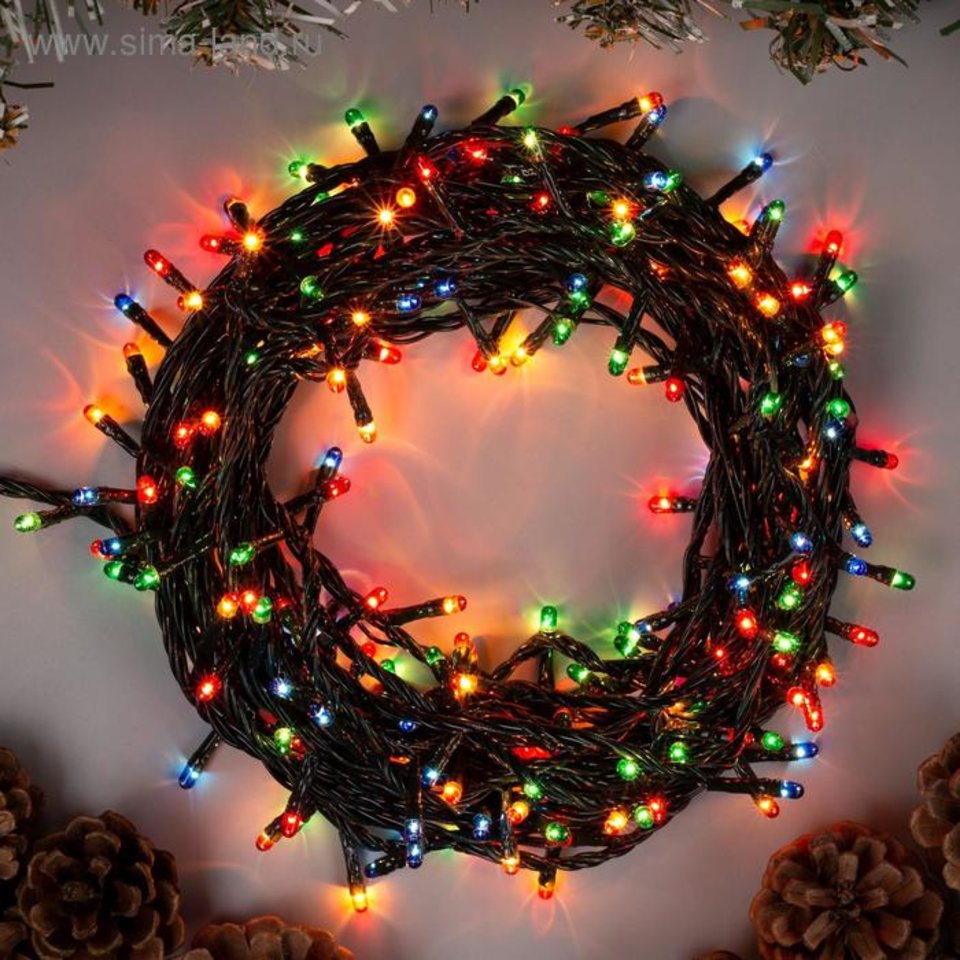 электрогирлянда Нить eco мульти 9м 8 режимов ip20 671012