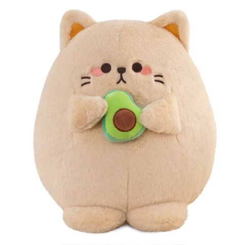 мягкая игрушка Кот С Авокадо бежевый 35см 214 35-беж