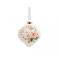 игрушка стеклянная Шар Капелька Цветочный Бум 8см 89836