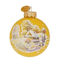 игрушка стеклянная шар Русская Зима 3 6,5см ку-65-214191