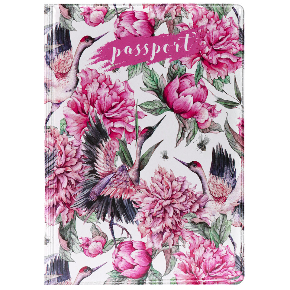 обложка для паспорта Райские Птицы пвх оп-7146
