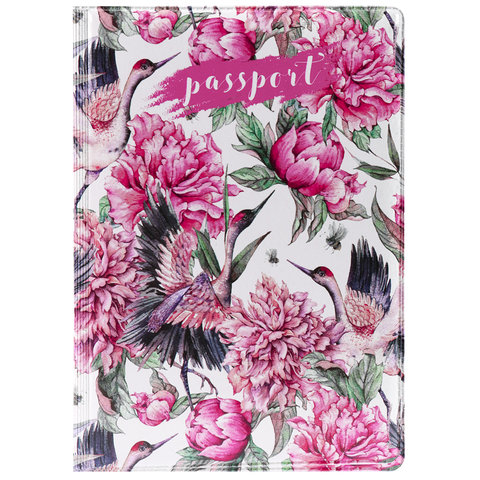 обложка для паспорта Райские Птицы пвх оп-7146