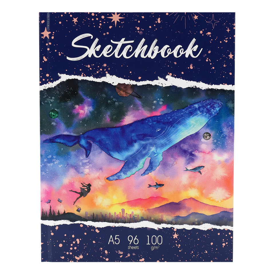 скетчбук А5 96 листов Кит 100г/м с96-1365
