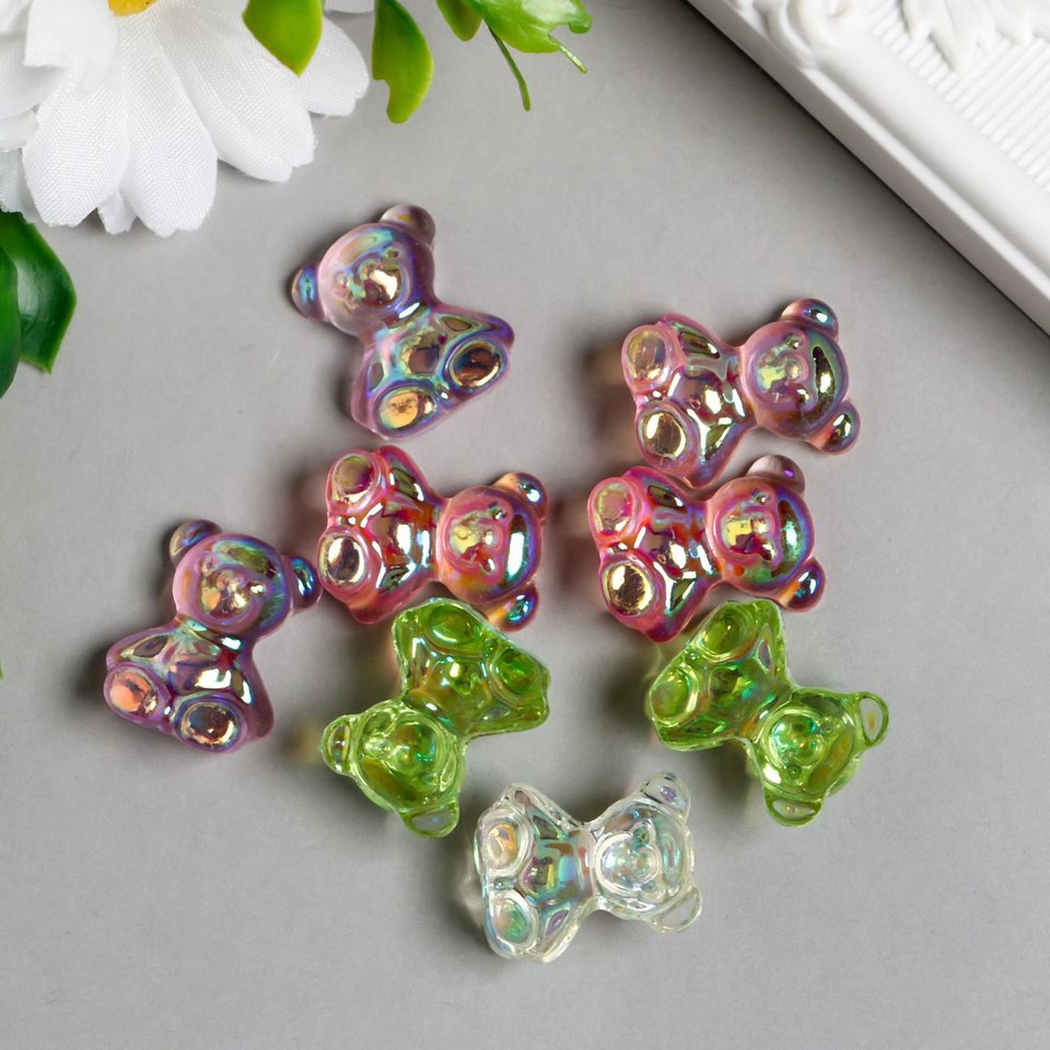 элементы для декора Медвежонок С Перламутром 8 штук 7013404