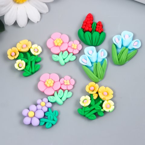 элементы для декора Цветочный Кустик 8 штук 9135342