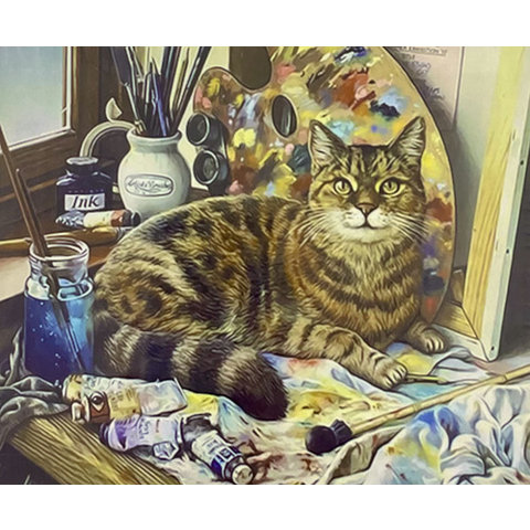 картина по номерам Кот 40х50см tz13877