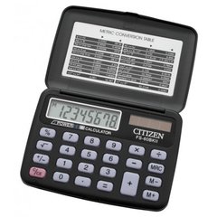 калькулятор карманный 8 разрядов Citizen FS 60BKII пластиковая крышка