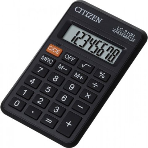 калькулятор карманный 8 разрядов Citizen LC 310 пальчиковая батарейка