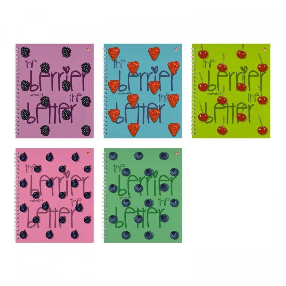 тетрадь 48 листов Ягоды Графика в клетку 7-48-1138