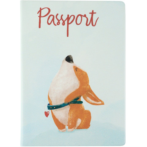 обложка для паспорта Корги ПВХ ПО-0420