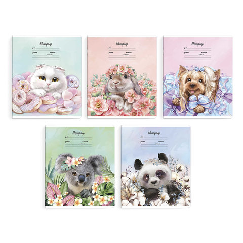 тетрадь 18 листов Милые Малышки в клетку 63169