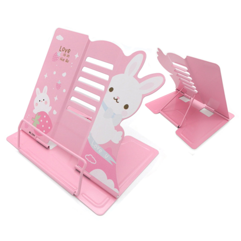 подставка для книг Кролик металл cp-4 розовая