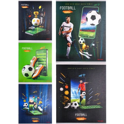 тетрадь 48 листов Невероятный Футбол в клетку 48-2280