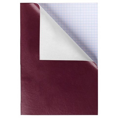 тетрадь А4 96 листов бумвинил офсет бордовый в клетку 050314