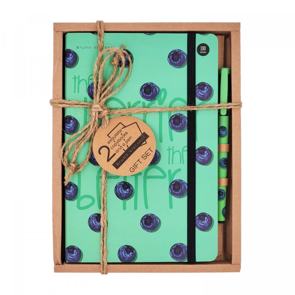 записная книжка А5 100л Ягоды черника набор с ручкой 3-477 06-2