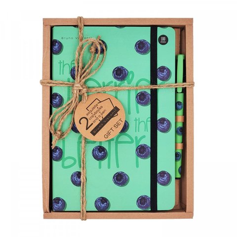 записная книжка А5 100л Ягоды черника набор с ручкой 3-477 06-2