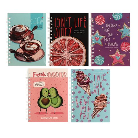 записная книжка А6 80 листов микс на гребне 3-80-032 03