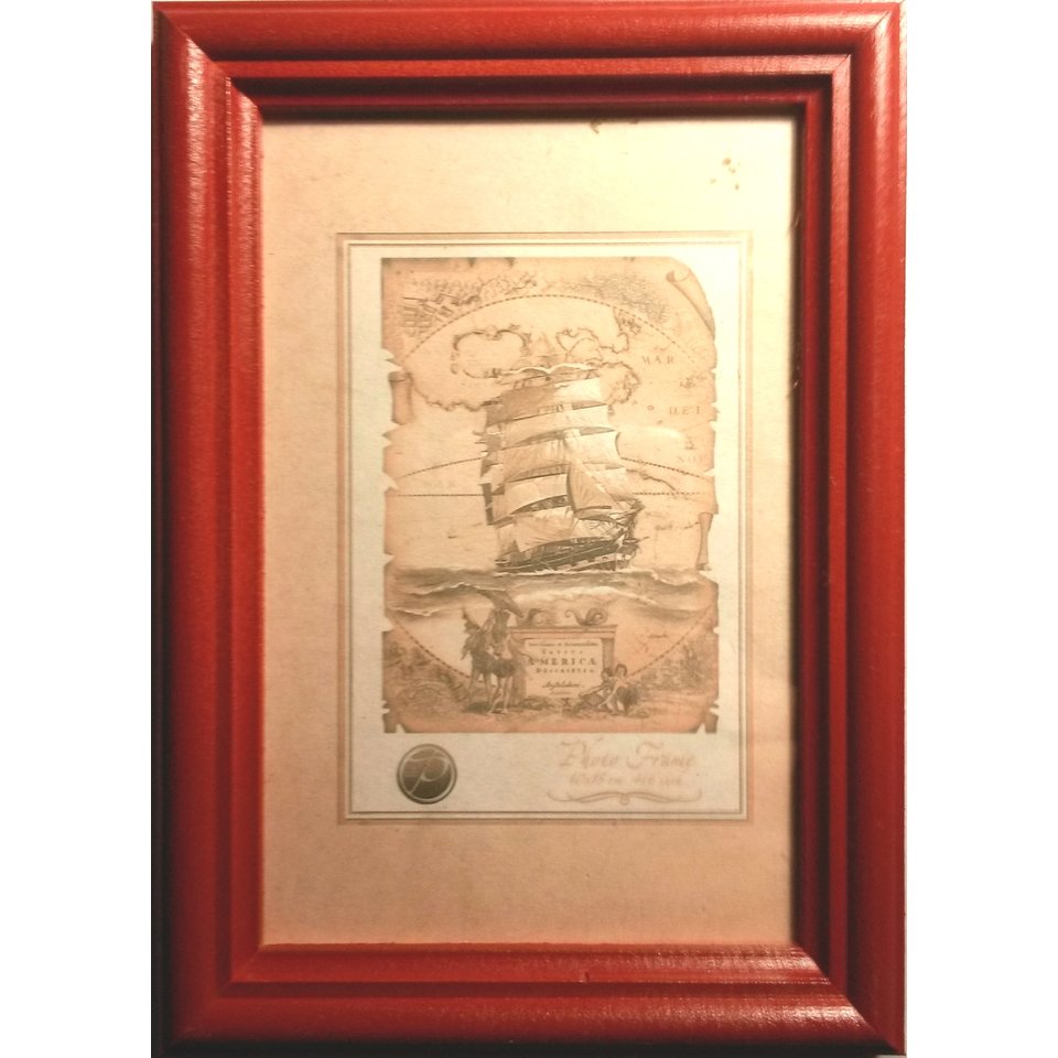 рамка для фото 30х40см Деревянная цвет Красное дерево