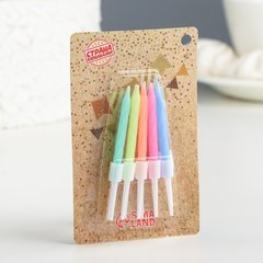 свечи для торта Неон с подставками 10 штук 3119580