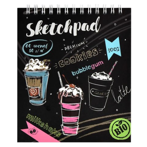 скетчбук А6 60 листов Коктейльная Вечеринка 80г/м на гребне 59351