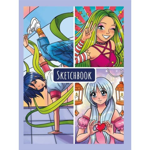 скетчбук А5 128 листов Аниме 100г/м 77512-0