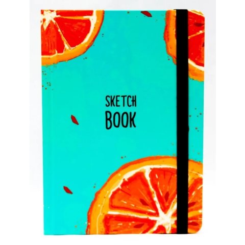 скетчбук А5 128 листов Апельсин 100г/м 52449-1