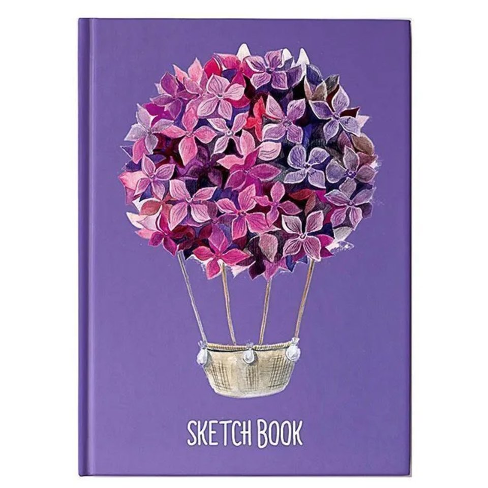 скетчбук А5 128 листов Гортензия 100г/м 16198-1