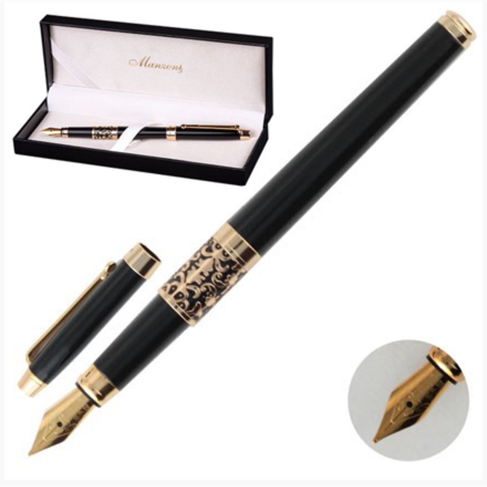 ручка Manzoni Venezia черный/золото перьевая ap009f101098м