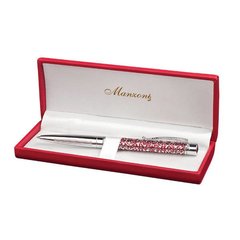 ручка шариковая Manzoni Bellaria красный металл подарочный футляр blrrd-bm 070909 синяя