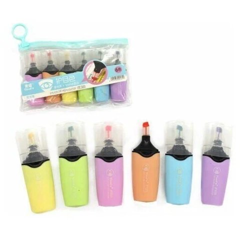 маркеры текстовыделители набор 6 цветов скошенный наконечник ct-86 324423