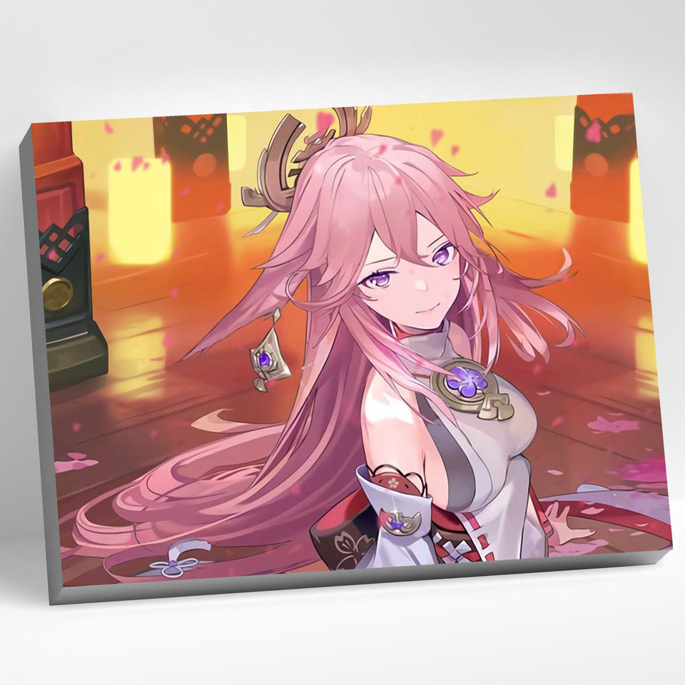 картина по номерам Яэ Мико 30х40см chr0152 аниме