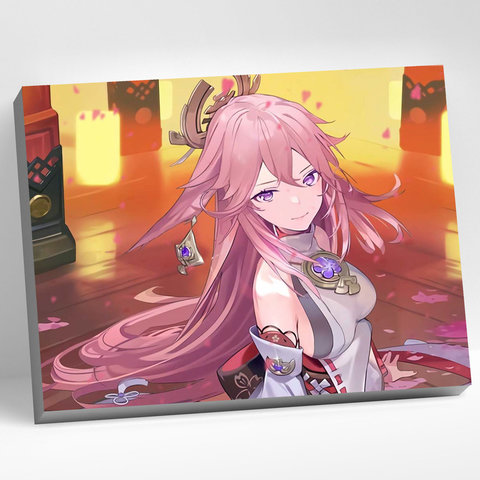 картина по номерам Яэ Мико 30х40см chr0152 аниме