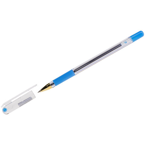 ручка шариковая Mun-Hwa MC Gold синяя, масляная основа 0.5мм резиновая вставка